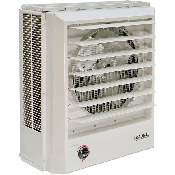 Global Industrial Fan Forced Electric Unit Heater, 1 or 3 Phase, 208/240V, 7.5kW, 21-7/16 in H, 19 in W 246132 - main